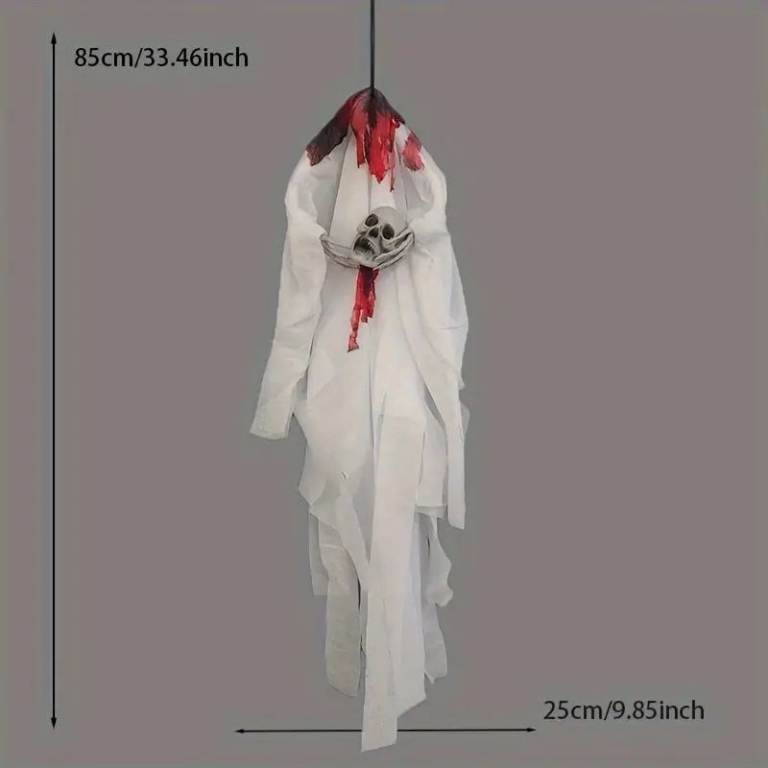 Halloween Hanging Ghost with Head in Hands