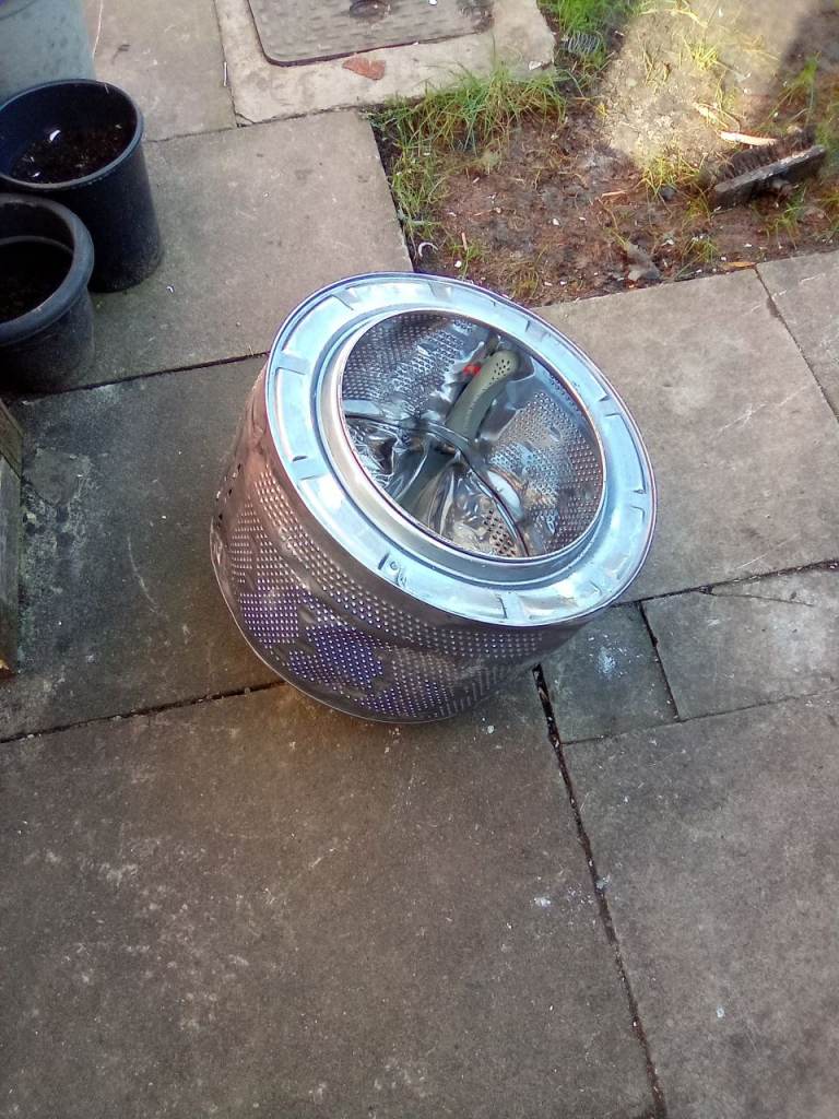 Washer drum fire pit 
