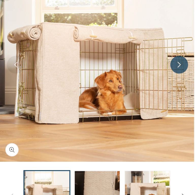Medium champagne dog crate with cover 