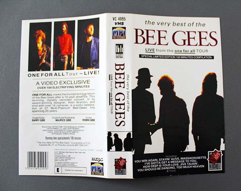 Bee Gees – The Very Best Of (Live from the One for All Tour) VHS.