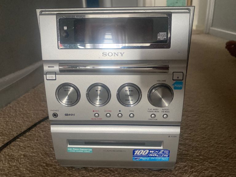 Sony Mini Hi-Fi System – Faulty / For Parts (CD/Tape/Radio)