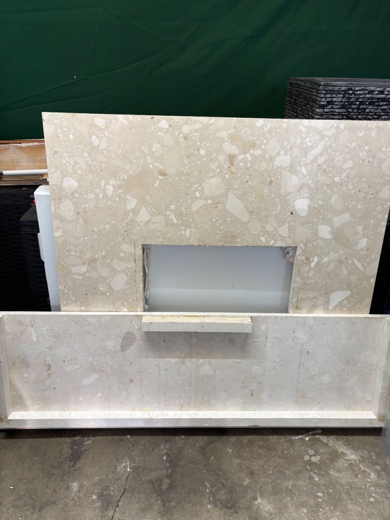Free marble fire surround and hearth