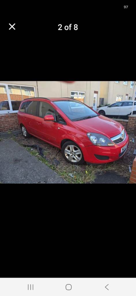 Vauxhall 7SEATER  zafira 2013 only 91