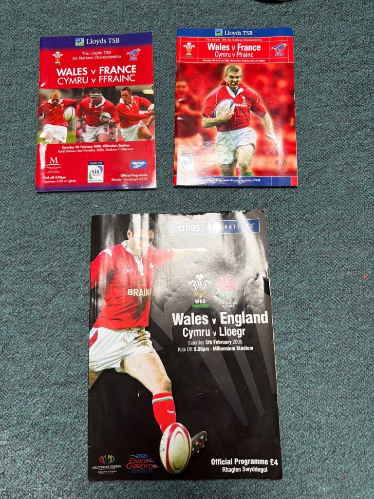 Wales rugby programmes 