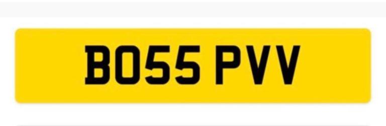 BOSS PVV - private number plate 