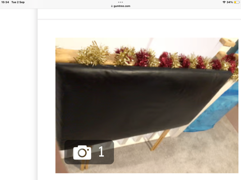 image for 3’ faux leather headboard