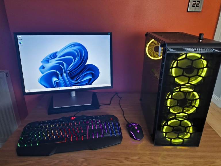 Budget RGB Gaming PC Setup – AMD Ryzen 5, 16GB RAM, 1TB Storage