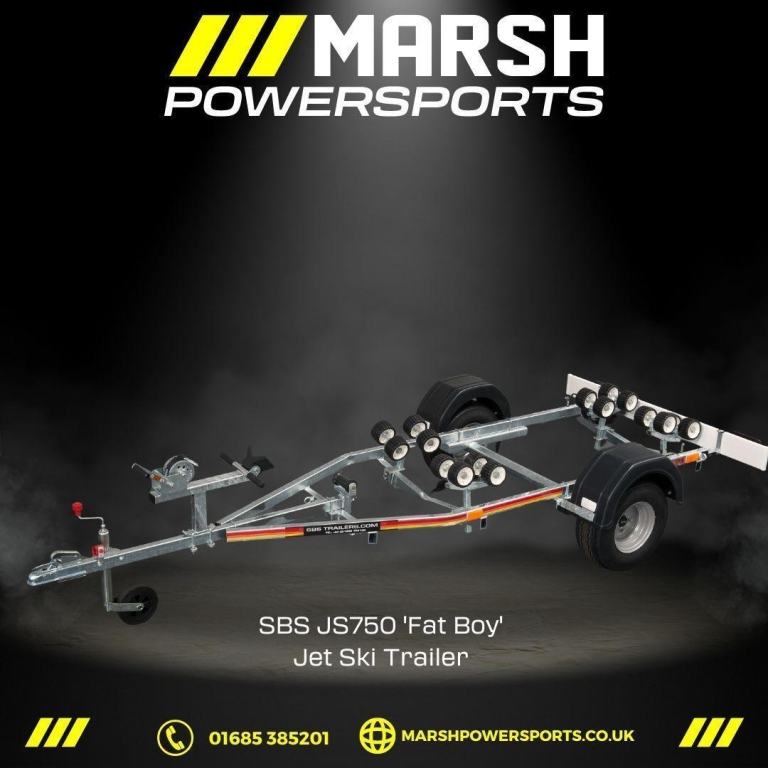 SBS JS750 Watercraft Trailer Fatboy Edition (Wide Wheels)C/w Lighting Board