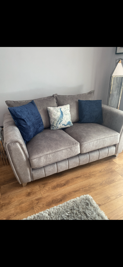 DFS Cherished 3 Seater Sofa – Grey Fabric, Good Condition