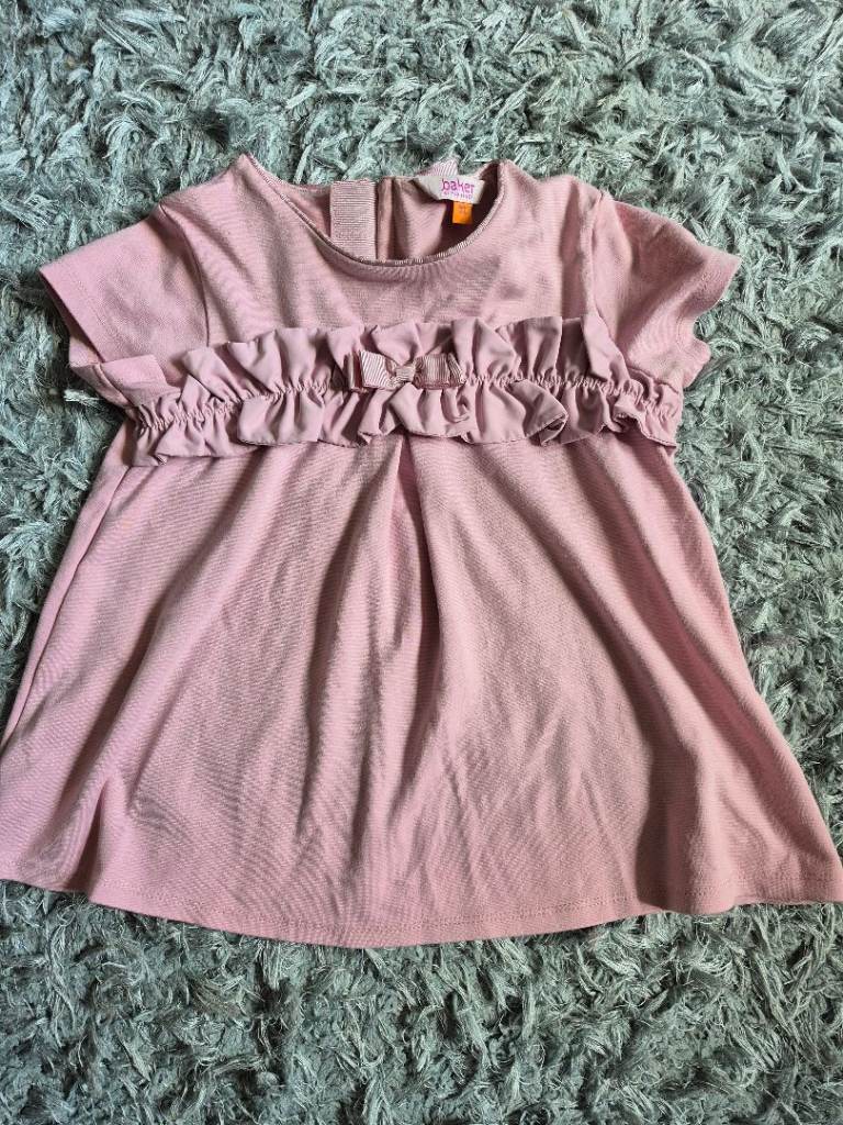 Girls Ted Baker Pink Frilly Top – Age 5-6 Years