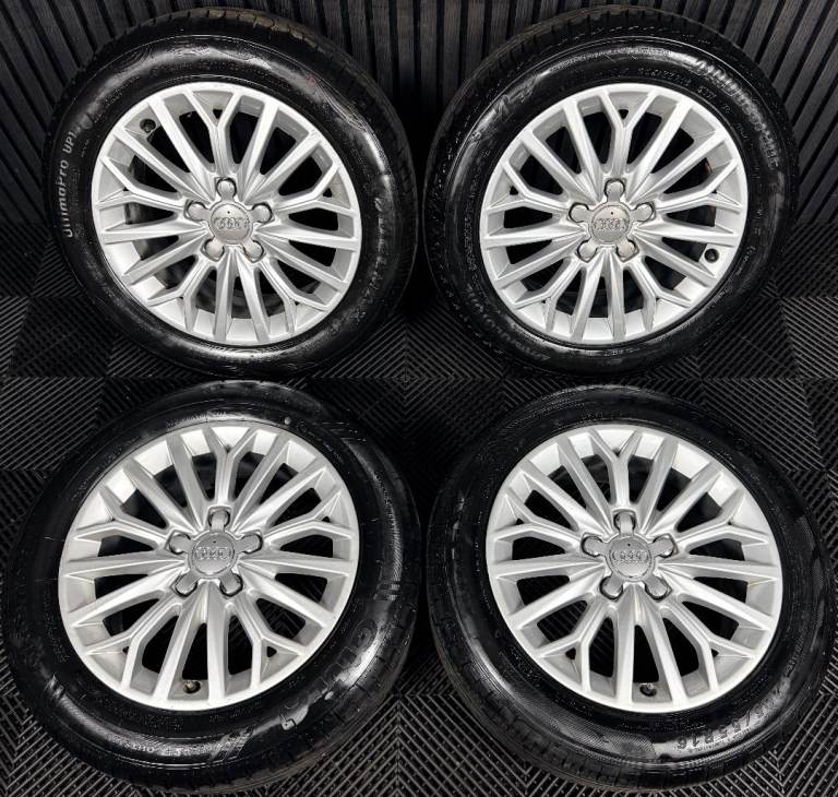 16'' GENUINE AUDI A3 SILVER MULTISPOKE ALLOY WHEELS ALLOYS TYRES