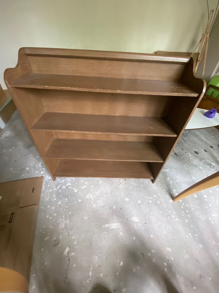 Vintage Solid Wood 3-Tier Bookcase / Shelving Unit