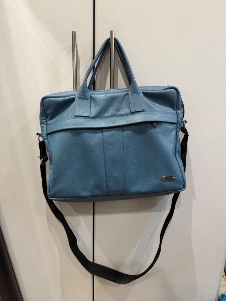 Leather laptop bag