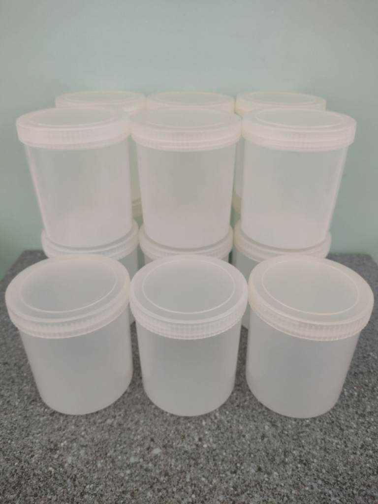image for 15 Clean Plastic 5 inch Lidded Containers. Had one time use only for food products.
