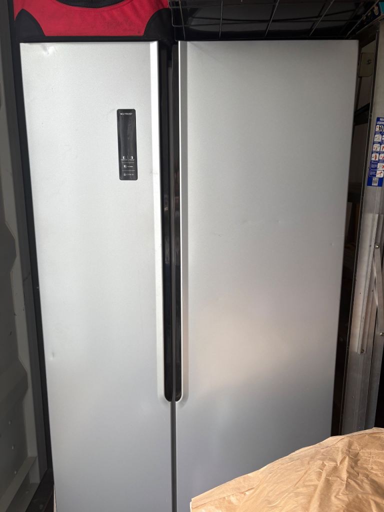 Silver American Style Fridge Freezer - Good Condition
