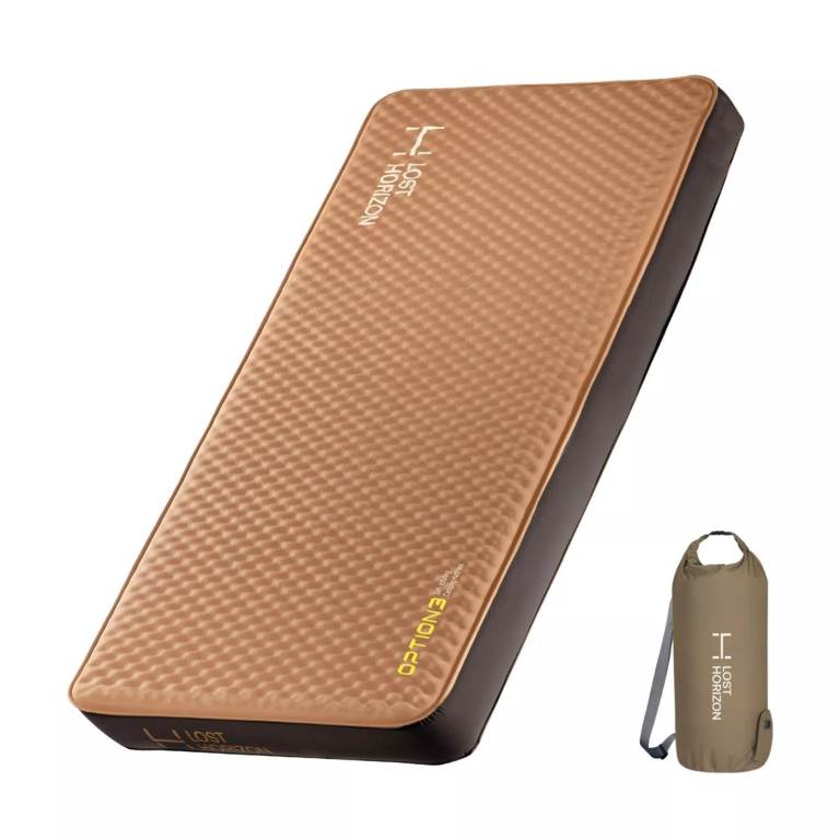 Lost Horizon Self-Inflating Camping Mattress – 11cm Thick Single Sleeping Pad with Pump Sack