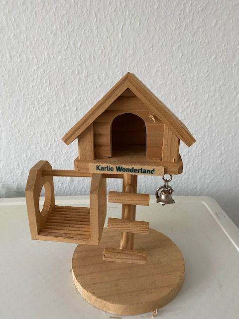 New playhouse for hamsters and budgies with swing and bell