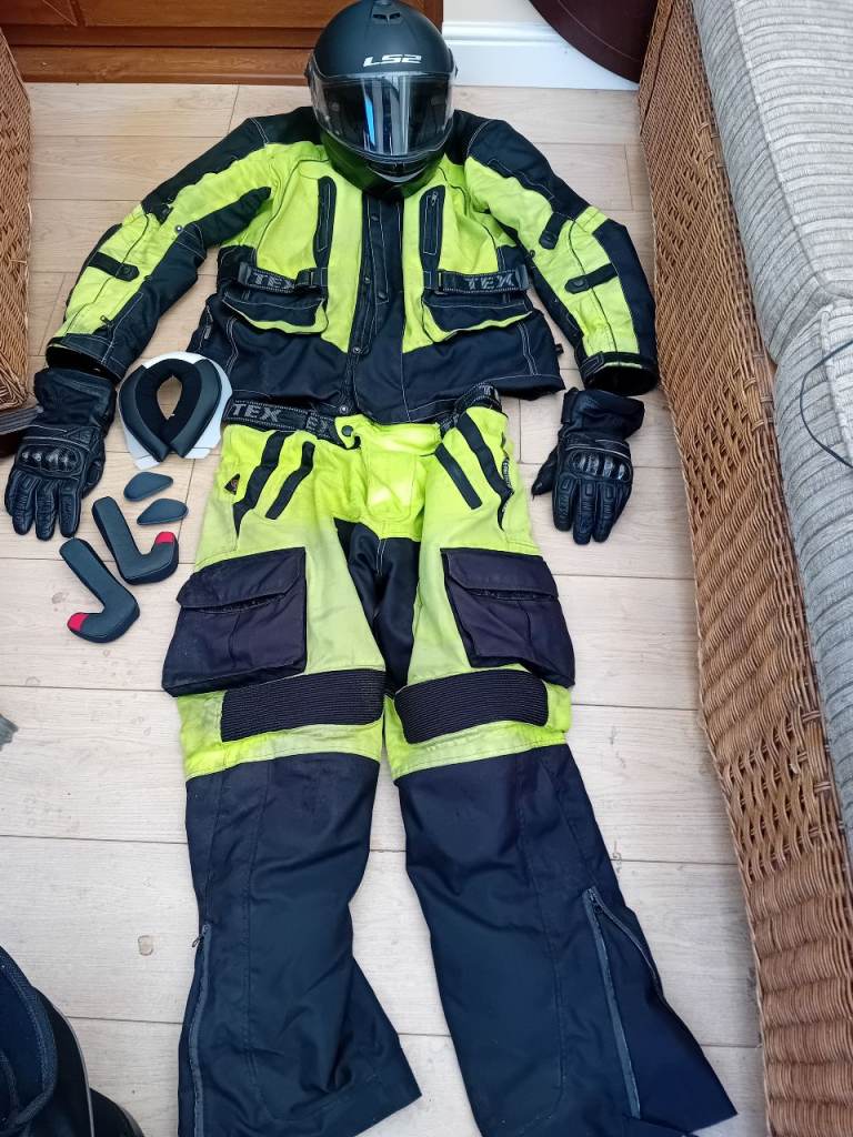 ls2 strobe helmet trousers jacket gloves acc bundle 