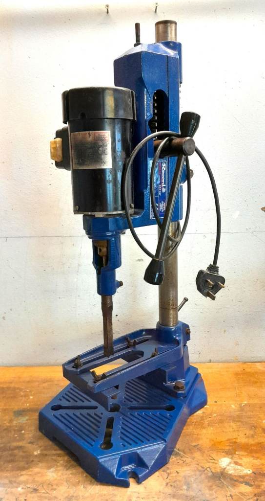 Record RPM75 cast Bench morticer - Blue, Good Condition