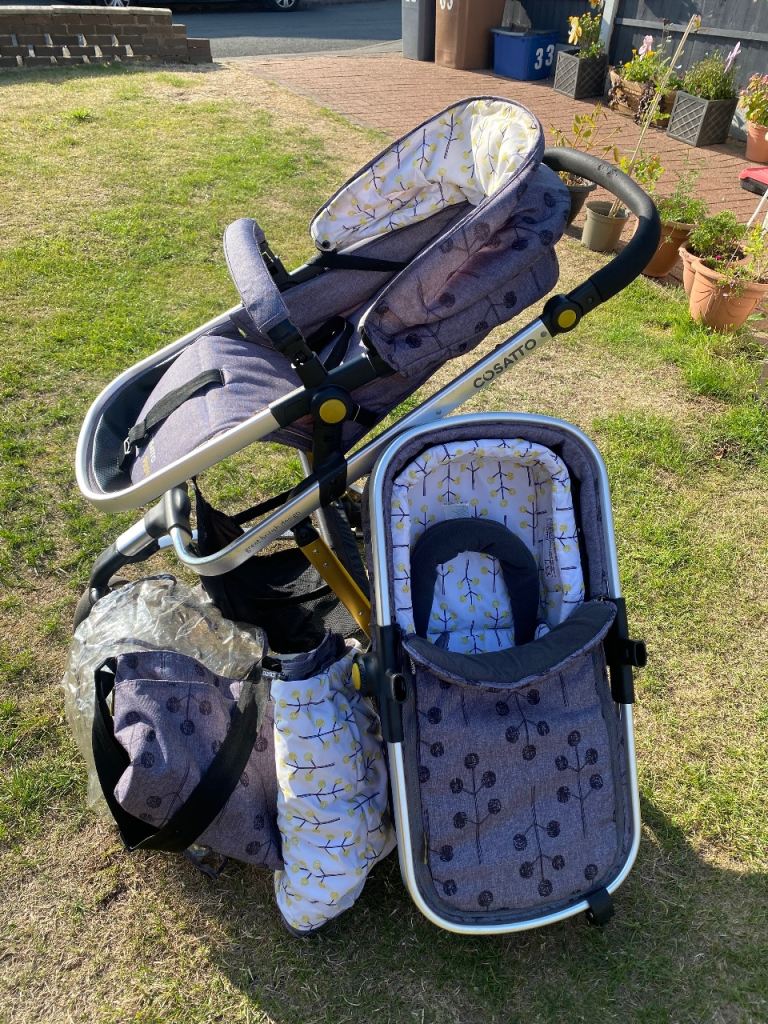 Cossatto pushchair bassinet raincover free local delivery 