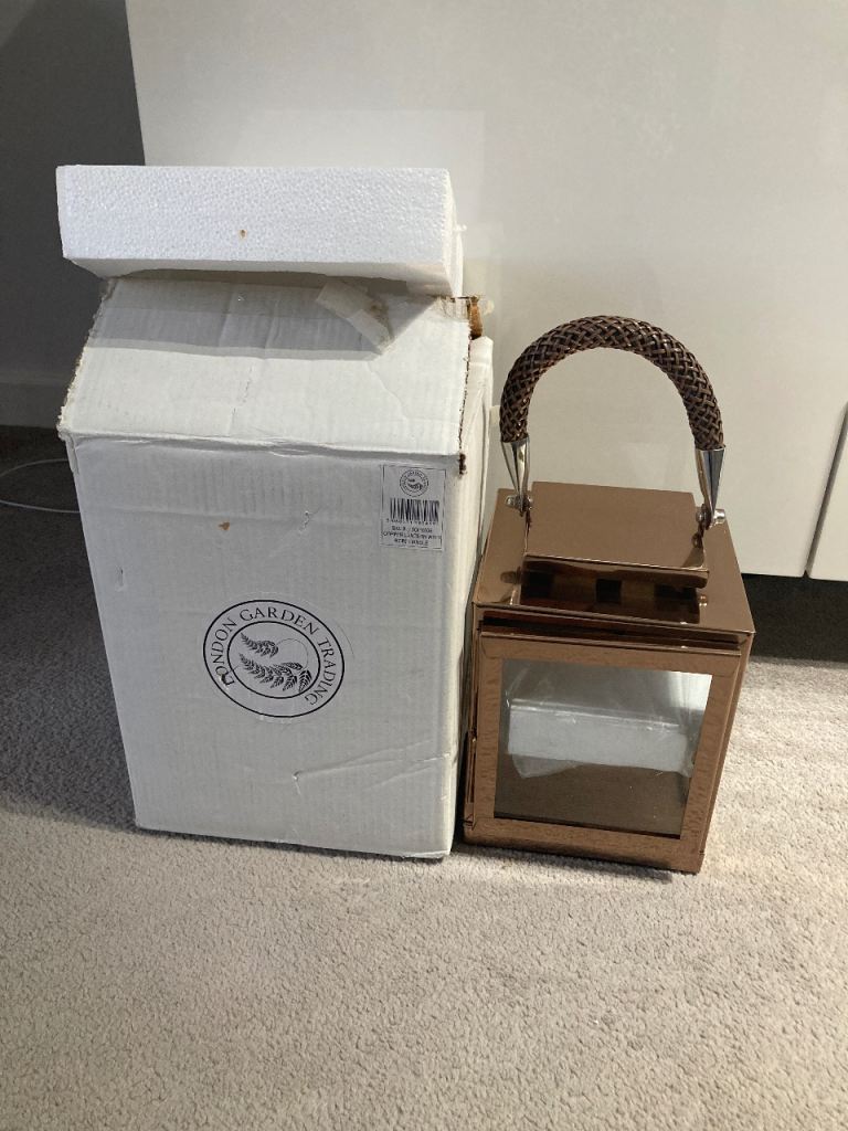 Christmas Festive Copper Lantern Brand New unused