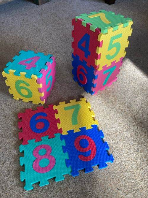 Sensory foam floor play mat