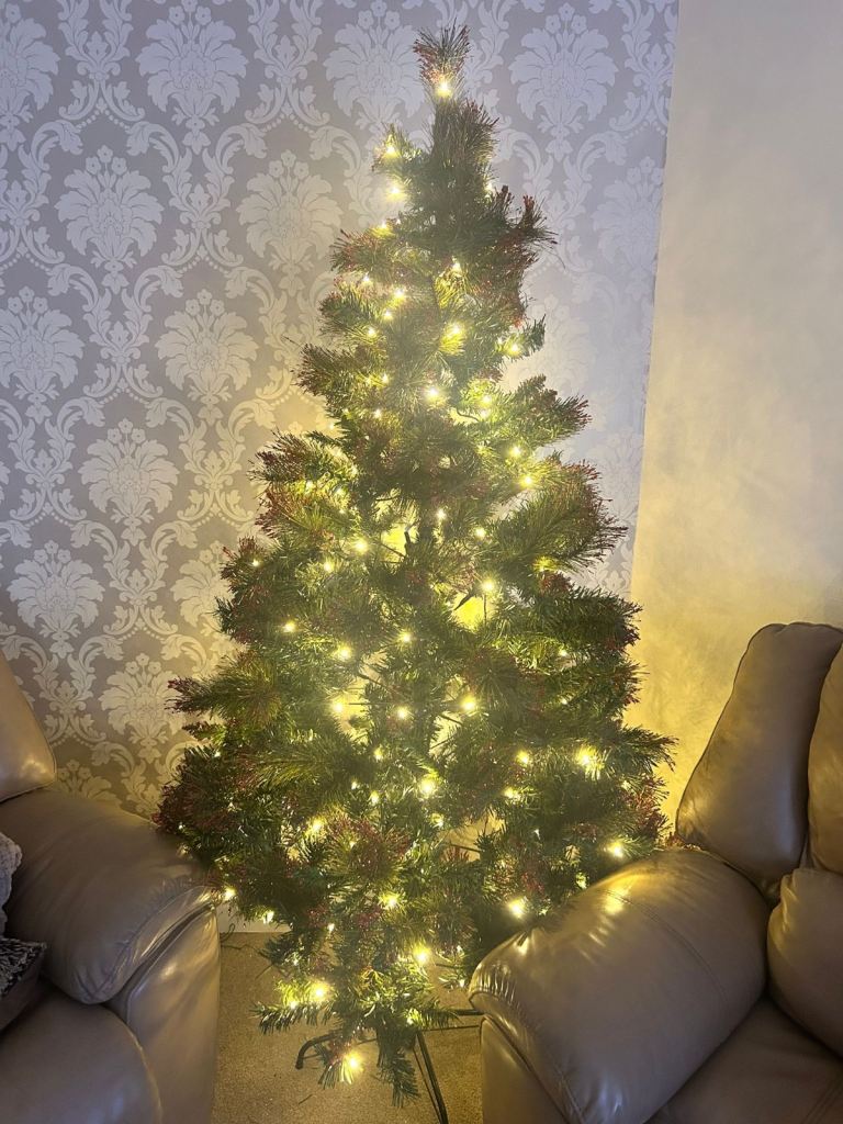 Pre-lit Christmas tree