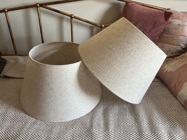 2 New John Lewis light beige lamp shades 