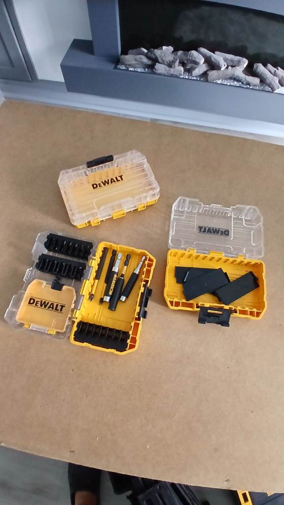 Three Dewalt small  tough storage case