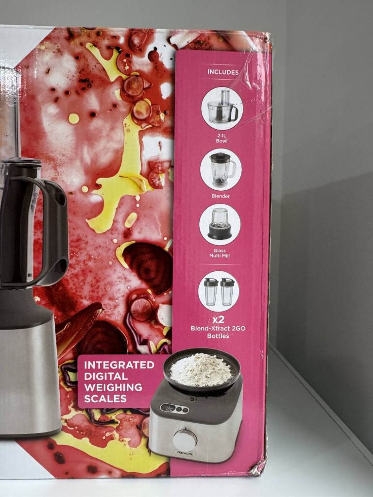 Kenwood Multipro Compact+ FDM312 SS, 5-in-1 Compact Food Processor