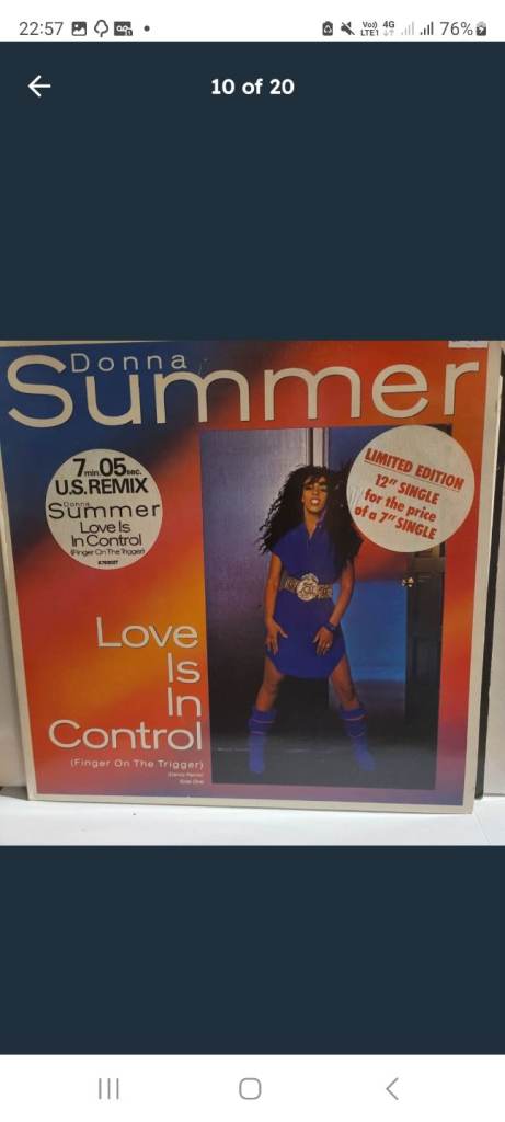 DONNA SUMMER - LOVE IS IN CONTROL (12" VINYL RELEASE)