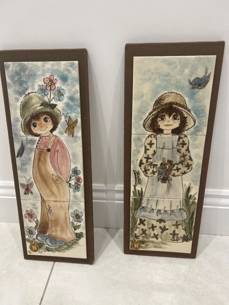 Vintage 1960’s Jersey pottery wall tiles pictures