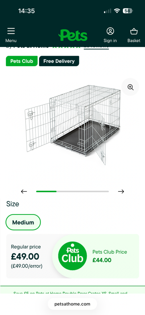 Dog cage medium 
