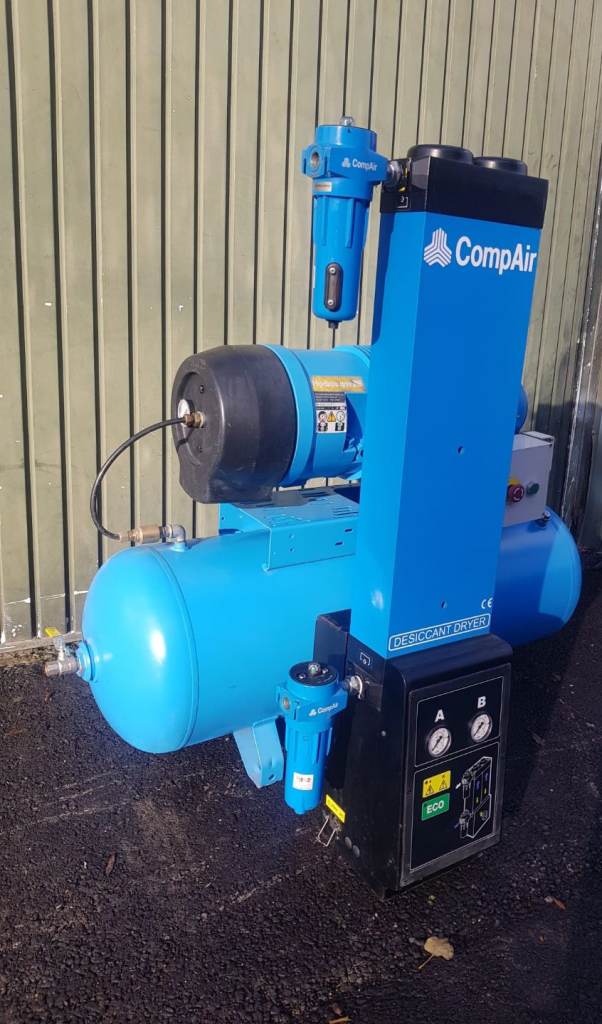 image for Hydrovane Compressor 4kw(5Hp), 400 Volts with CompAir Desiccant Air Dryer with Filters.