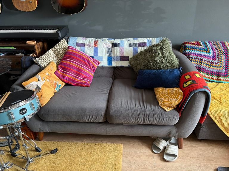 2 Seater Grey sofa