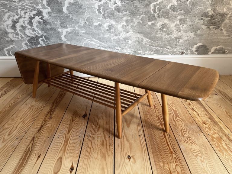 RENOVATED Vintage Retro 60's Mid Century Ercol Rectangular Drop Leaf Coffee Table mdl 456