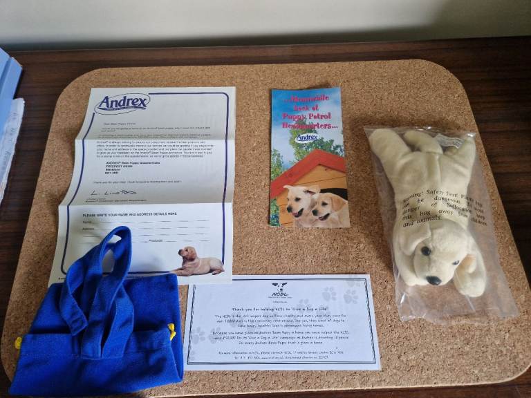 Vintage Andrex Bean Puppy BNIB