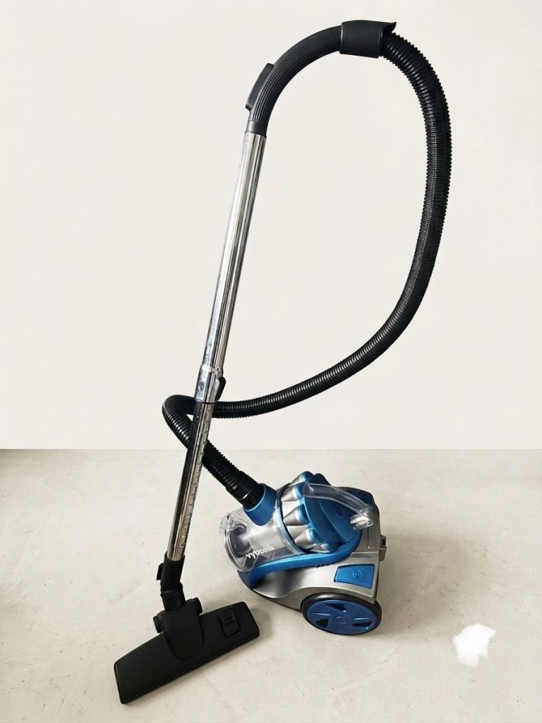 Cylinder Vacuum Cleaner - Blue & Silver, Fully Working