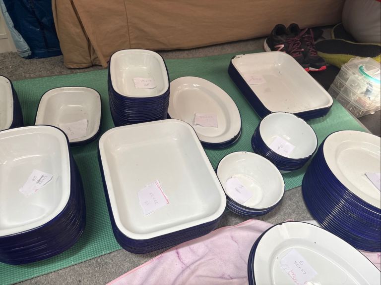 Blooming loads of enamel dishes - bulk lot!