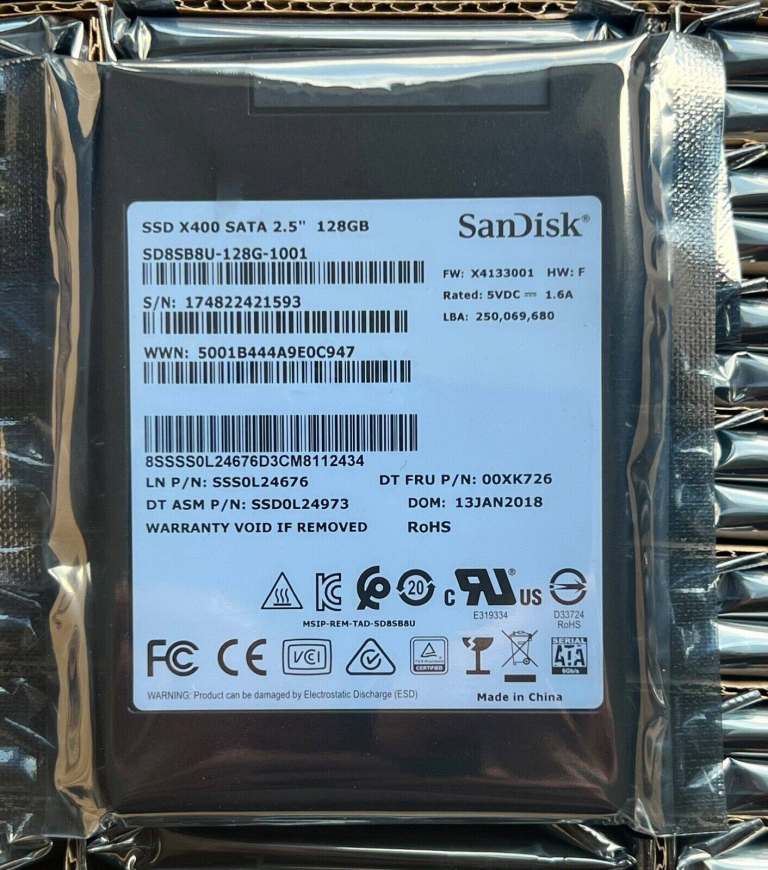 SANDISK 128 GB SSD 2.5 WITH PREE installedWIN 11 HOME64 FOR OLD /NEW LAPTOP/PCs