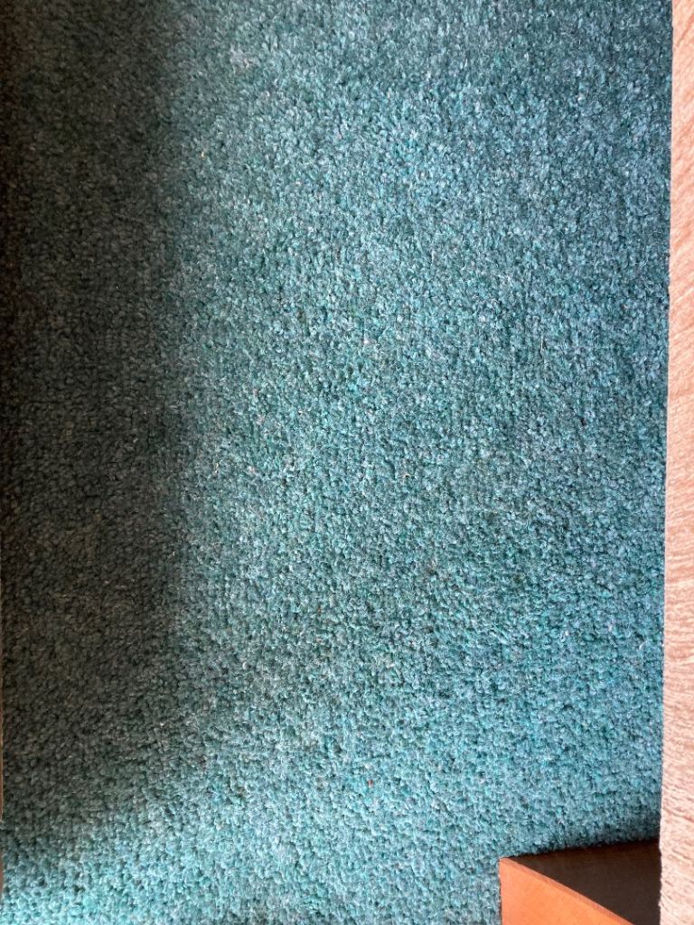 Used Green Hessian backed Carpet Free