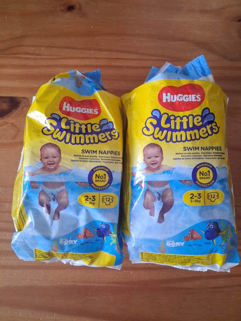 Huggies Little Swimmers Swim Nappies Size 2-3 (2x12pk) – NEW