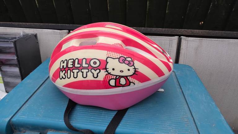 Girls bike helmet hello kitty
