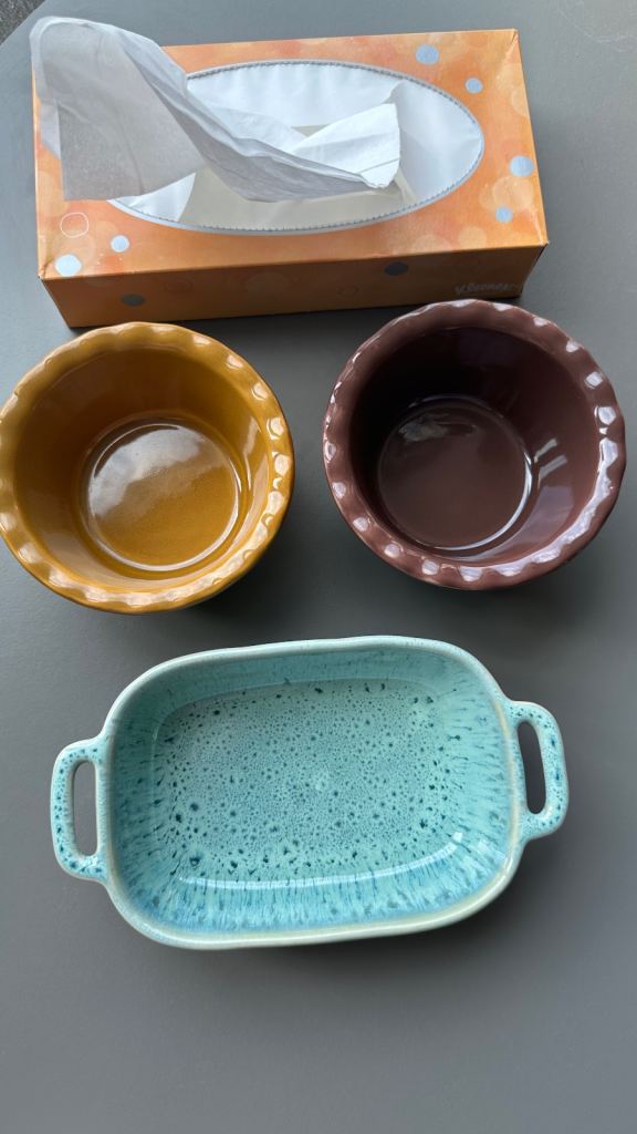 Ceramic Baking Dish & 2 Ramekins – Brand New