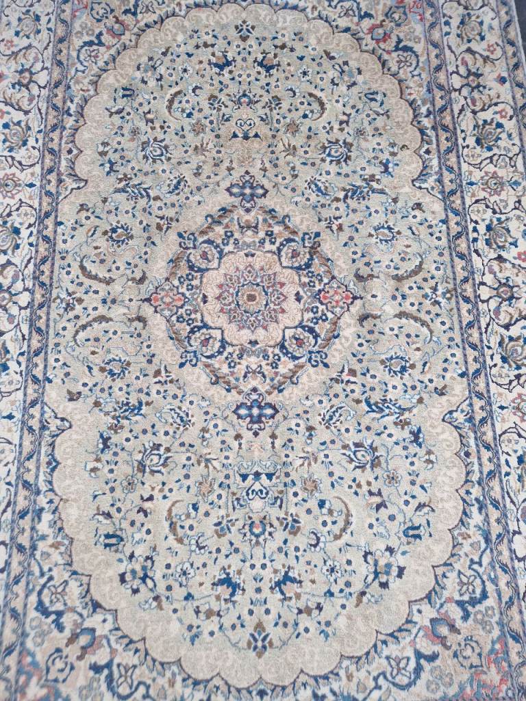 large handmade wool persian naein Rug