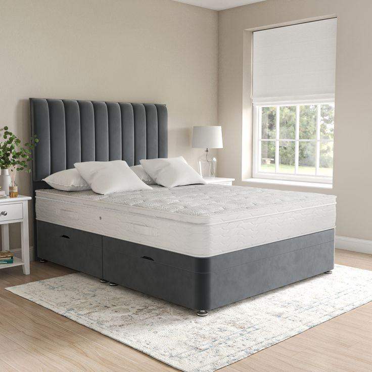 image for Divan 5ft Bed base + Panel Line  Headboard ¬¬ Awesome Design ¬¬ Free Home Delivery ¬ COD