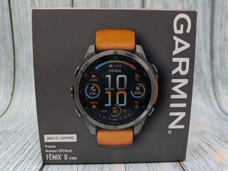 Fenix 8 AMOLED Sapphire Titanium 47mm (Titanium with Spark Orange Band)