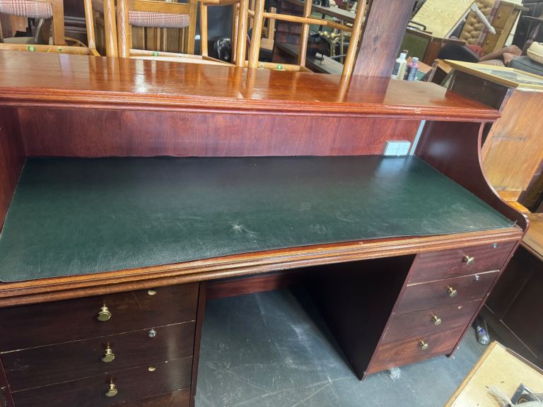 Vintage Jeweller’s Desk Solid, Heavy & Custom Made