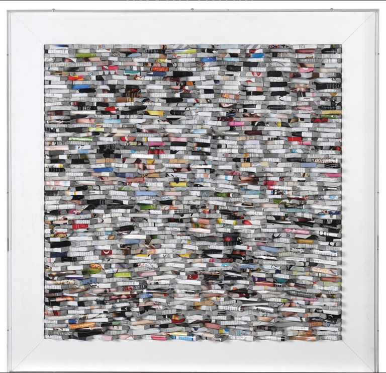 Stacked Books Wall Art in Perspex Box Frame
