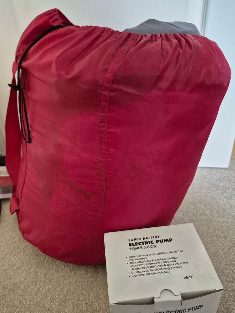 Double Airbed with Sleeping Bag and Electric Pump